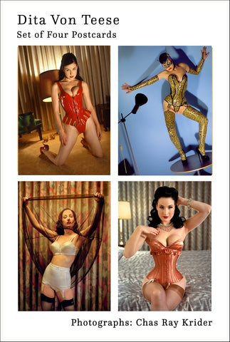 Dita Von Teese ~ Set of 4 picture postcards