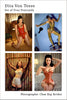 Dita Von Teese ~ Set of 4 picture postcards